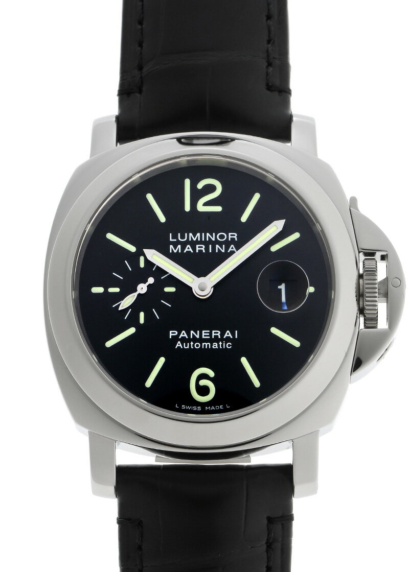 オフィチーネパネライ - ルミノール マリーナ | OFFICINE PANERAI | PAM00104 | SS 黒文字盤 自動巻き レザー | 中古