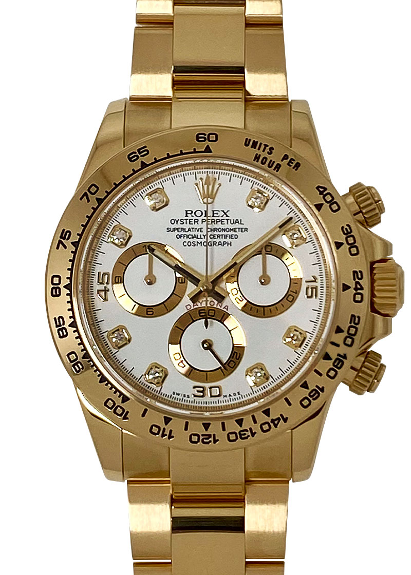 ロレックス - オイスターパーペチュアル コスモグラフ デイトナ | ROLEX | 116508G | YG 白/8Pダイヤ文字盤 自動巻き ブレスレット | 中古