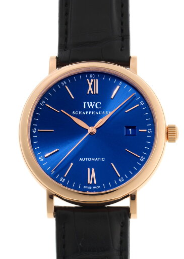 IWC - ポートフィノ | INTERNATIONAL WATCH COMPANY | IW356522 | RG ブルー文字盤 自動巻き レザー | 中古 IWC - ポートフィノ | INTERNATIONAL WATCH COMPANY | IW356522 | RG ブルー文字盤 自動巻き レザー | 中古