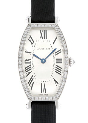 カルティエ - レディース トノー ダイヤモンドベゼル | CARTIER | WE400131 | SM WG シルバー文字盤 手巻き サテンストラップ