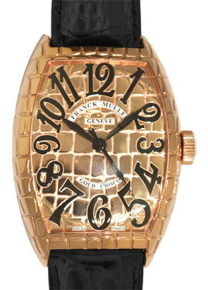 フランクミュラー - トノーカーベックス ゴールドクロコ | FRANCK MULLER |8880SC GOLD CRO | PG ゴールド文字盤 自動巻き レザー