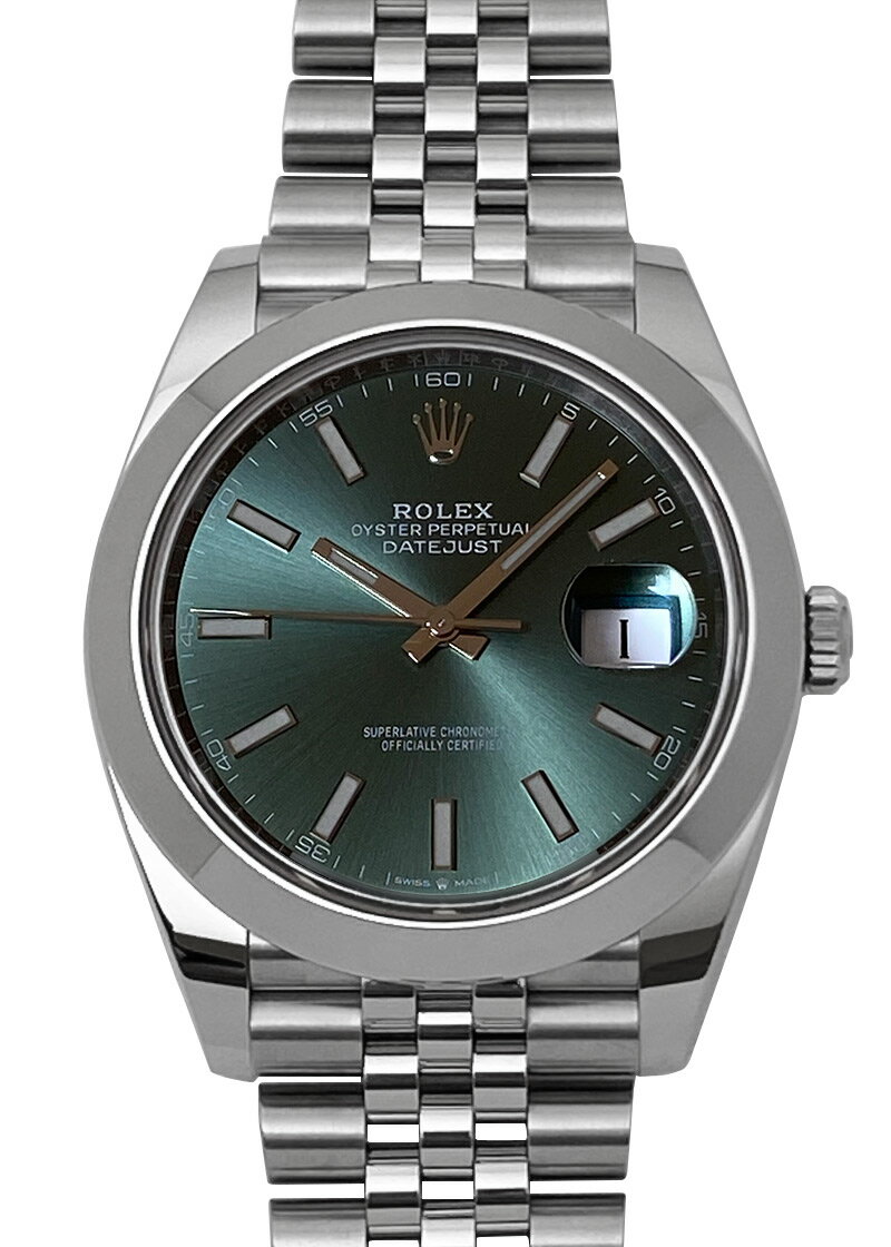 ロレックス - オイスター パーペチュアル デイトジャスト41 | ROLEX | 126300 | SS ミントグリーン文字盤 自動巻き ブレスレット |