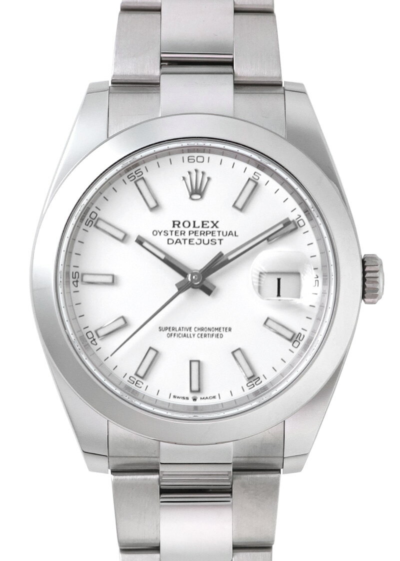 ロレックス - オイスターパーペチュアル デイトジャスト 41 | ROLEX | 126300 | SS 白文字盤 自動巻き ブレスレット | 未使用品 |