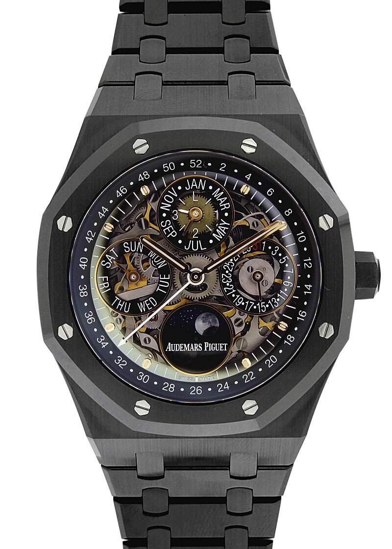 オーデマピゲ - ロイヤルオーク パーペチュアルカレンダー オープンワーク | AUDEMARS PIGUET | 26585CE.OO.1225CE.01 | セラミック スケルトン 自動巻き ブレスレット | 未使用品 |