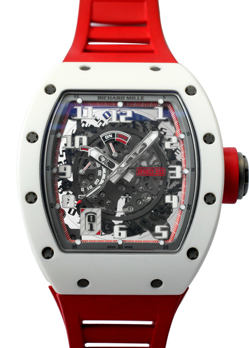 リシャールミル - ジャパンレッド | RICHARD MILLE | RM030 | ATZ/TI スケルトン文字盤 自動巻き ラバー | 日本50本限定 | 中古 |