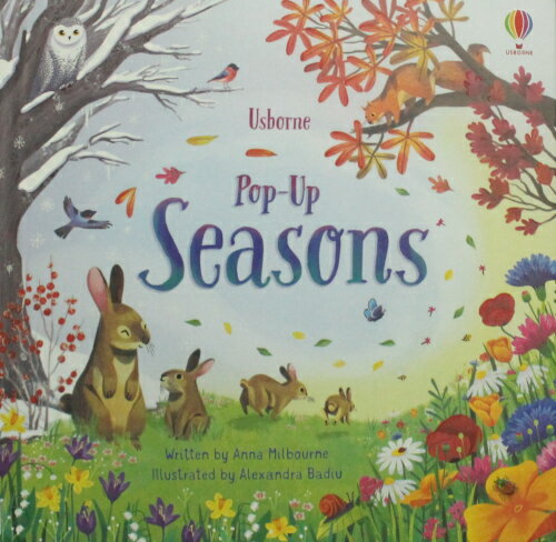 飛び出す絵本 仕掛け絵本 季節 英語 しかけ絵本 English Usborne pop up seasons プレゼントに最適！