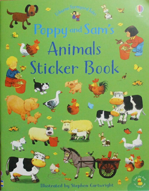 シールブック 農場の動物 英語 3歳 4歳 5歳 usborne sticker book シールはり シール貼り プレゼント