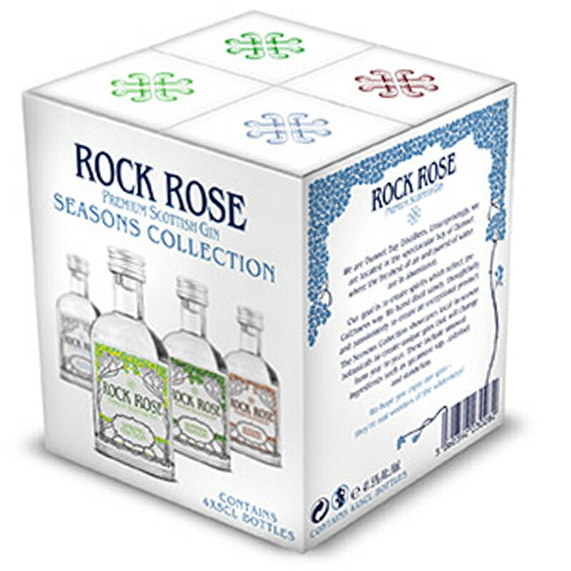 ロックローズ・ジン ミニボトルセット 50ml×4本プレゼント 贈り物 ボタニカル 自然派 スコットランド ROCK ROSE Seasonal Editions クラフトジン ミニボトル 誕生日プレゼント