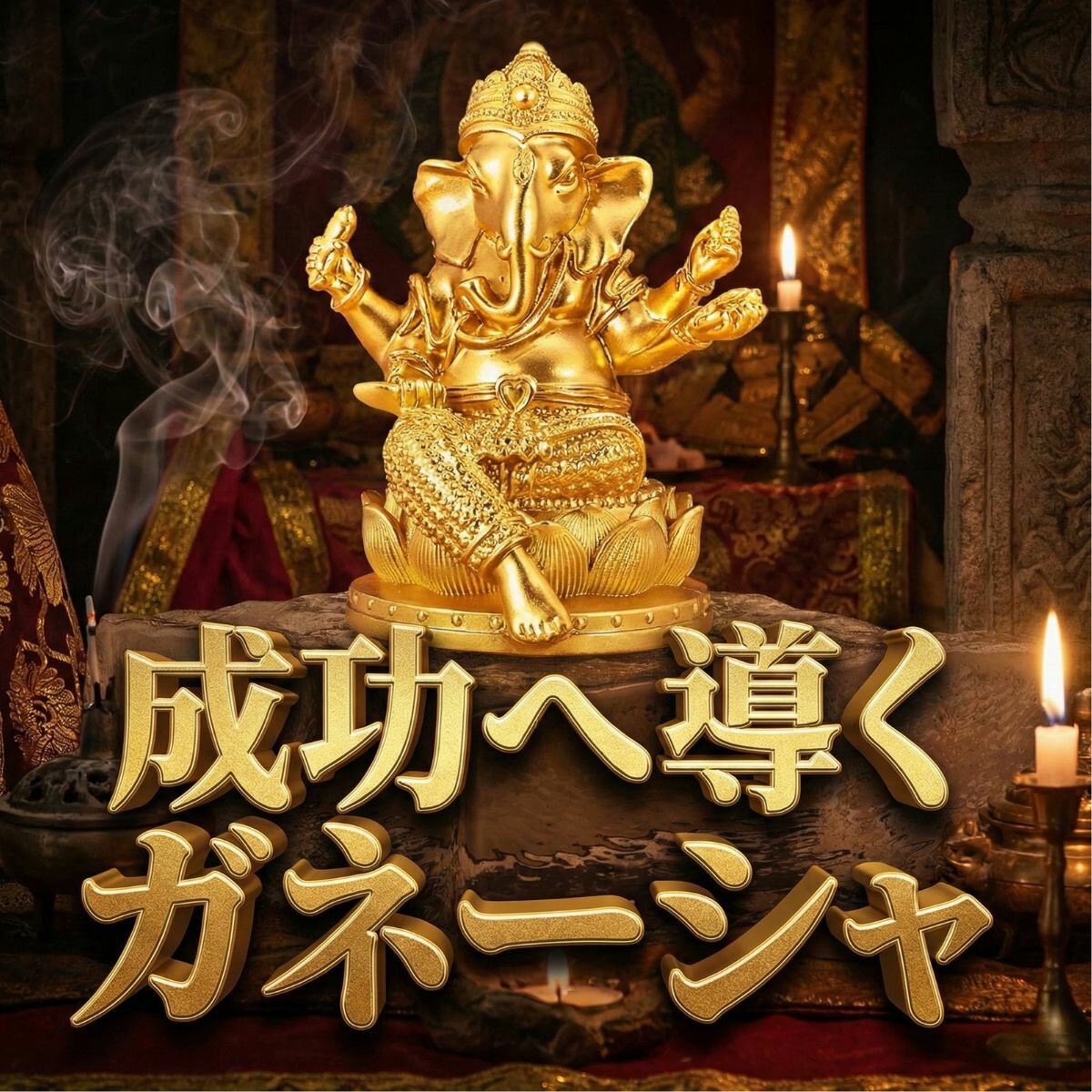 ガネーシャ像 黄金 置物 金運 開運 商売繁盛 学業成就 富と智慧の神様 インテリア 玄関 リビング オフィス プレゼント