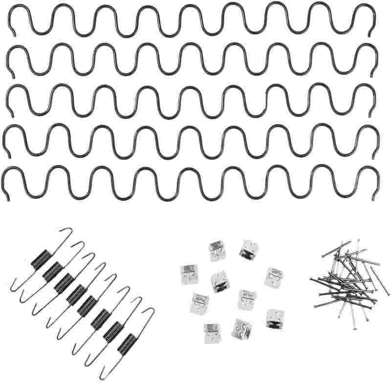 ソファー 張り替え セット （ 45cm Sバネ 5本 ／ 固定具 ／ ネジ ） スプリング バネ ソファー補修テープ ウェービングテープ ベルト 用 家具 修理 椅子 座面 張替 【送料無料】tak-c65