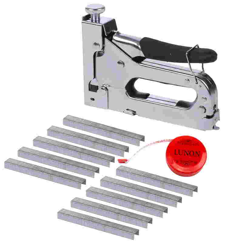 3way ガンタッカー ／ 替針 1000本 （ コ型 11.3×8mm ） セット ハンドタッカー 木工 壁紙 革シート ソファ 椅子 補修 DIY tak-d00