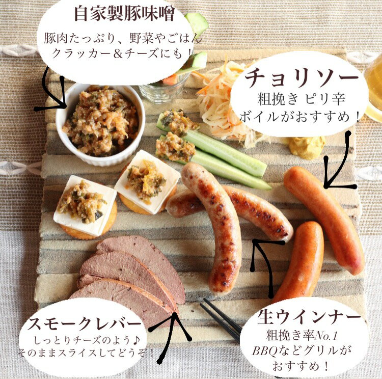 おつまみセット ありがとう 夏 食べ物 自家製 ウインナー ワイン ビール おつまみ 豚レバー ハム 豚肉 増量剤 保存料 不使用 チョリソー 生ウインナー 豚味噌 スモークレバー 母の日 ギフト 母 へ の プレゼント ははの日 ははの日 ははのひ 母の日の贈り物 set1