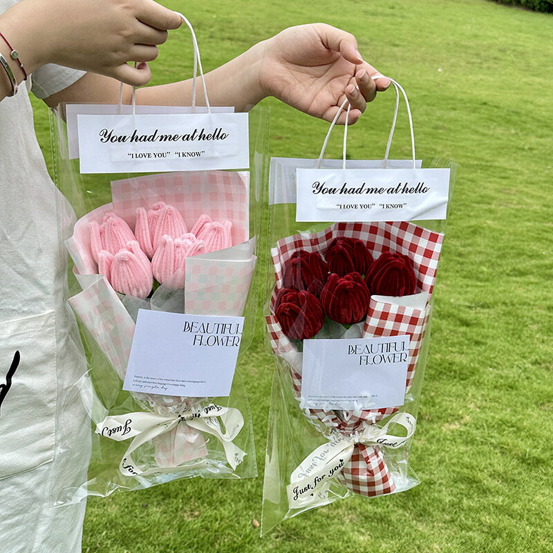 乐天商城 - 【完成品】チューリップ 花束 手芸モール 造花 枯れない花 手芸 モールフラワー モール花束 手作り 母の日 敬老の日 開店祝い 卒業式 女性 プレゼント バレンタインデー ホワイトデー お返し ぬいぐるみ花束 精巧 可愛い 花束 誕生祝 結婚式 花 モール フラワーモール