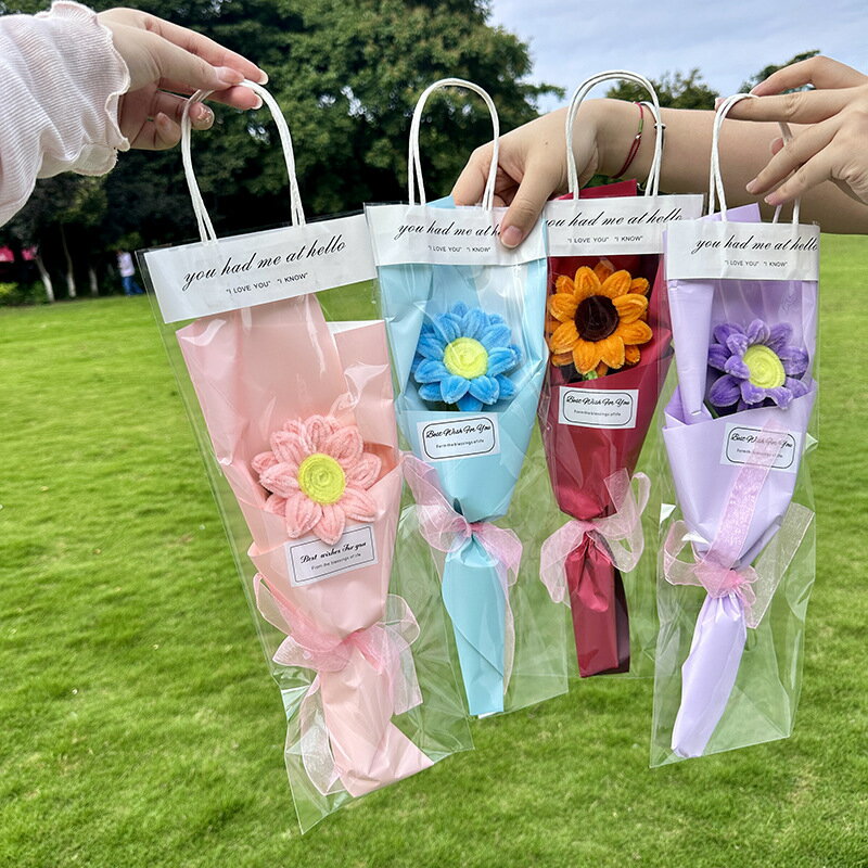 Rakuten - 【完成品】 ひまわり 手芸モール 造花 枯れない花 手芸 モールフラワー モール花束 手作り 母の日 敬老の日 開店祝い 卒業式 女性 プレゼント バレンタインデー ホワイトデー お返し ぬいぐるみ花束 精巧 可愛い 誕生祝 結婚式 花 モール フラワーモール 1本 2本