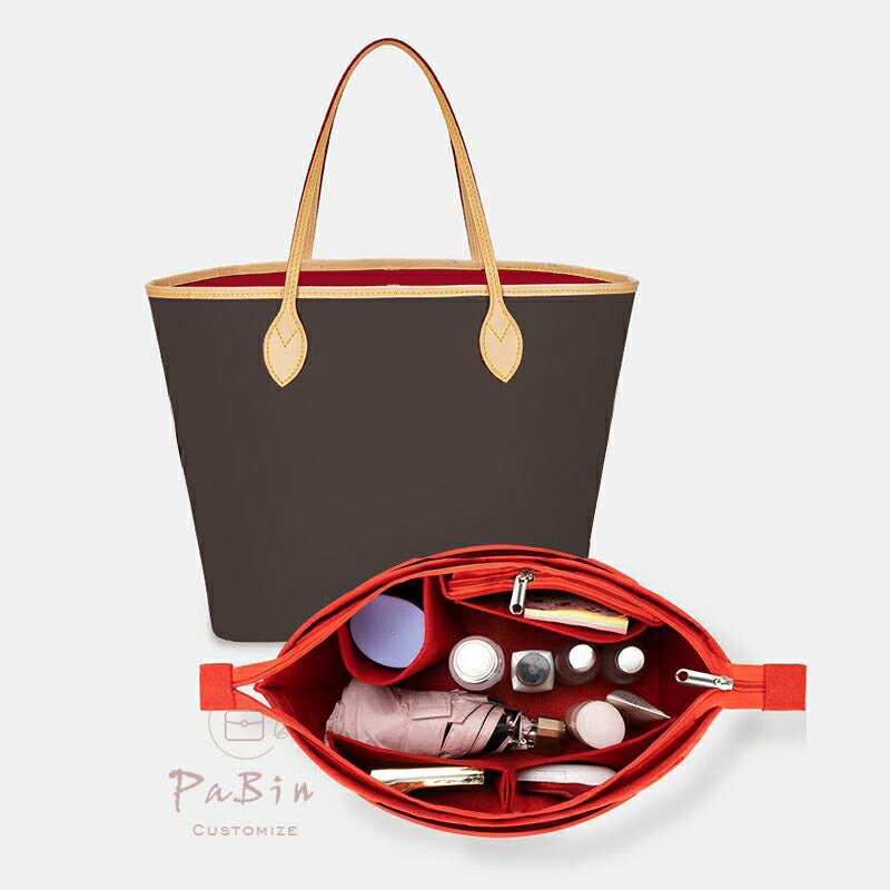 バッグインバッグ ルイヴィトン Louis Vuitton Neverfull対応 軽量 自立 チャック付き 小さめ 大きめ バッグの中 整理 整頓 通勤 旅行バッグ