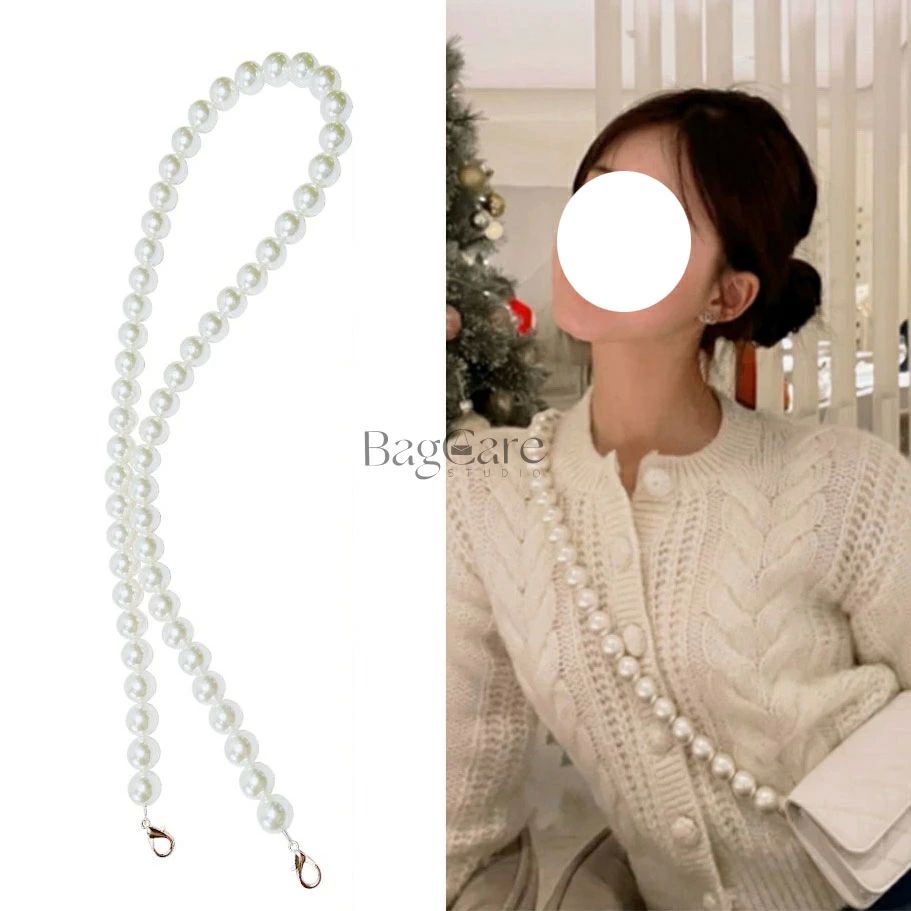 パールチェーン バッグハンドル パールハンドル パール チェーン ショルダーストラップ パールショルダ..