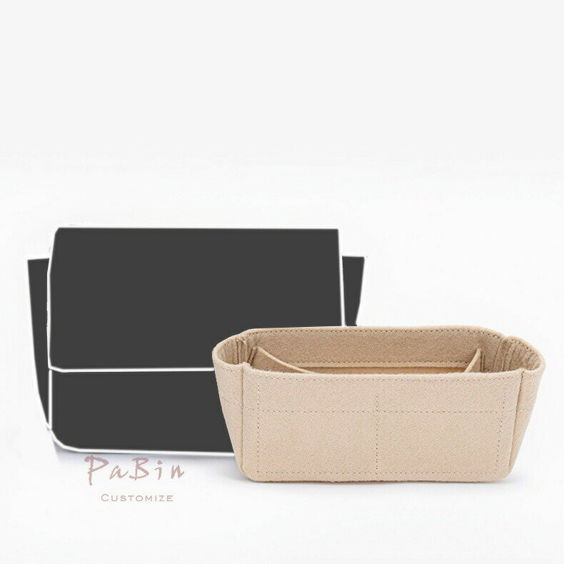 バッグインバッグ Chanel 対応 自立 軽い インナーバッグ シャネルボーイ対応 レディース フェルト素材..