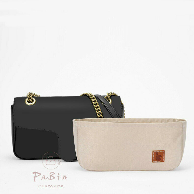 バッグインバッグ グッチGUCCI MARMONT対応 ナイロン 軽量 自立 インナーバッグ チャック付き 小さめ ..