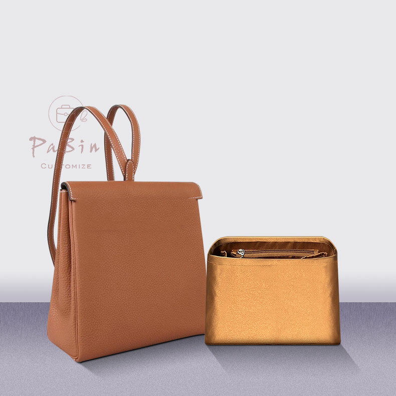 バッグインバッグ Hermes Kelly ado対応 軽量 自立 インナーバッグ 高級絹　チャック付き 小さめ 大き..