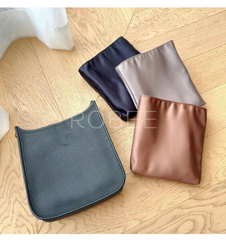 バッグインバッグHermes Evelyne 対応 軽量 自立インナーバッグ 小さめ 大きめ バッグの中 高級シルク ..