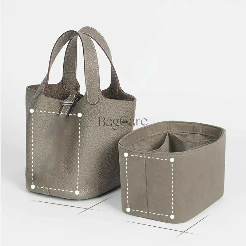 バッグインバッグ タイプ エルメス Hermes Picotin18/22/26対応 軽量 自立 インナーバッグ チャック付..