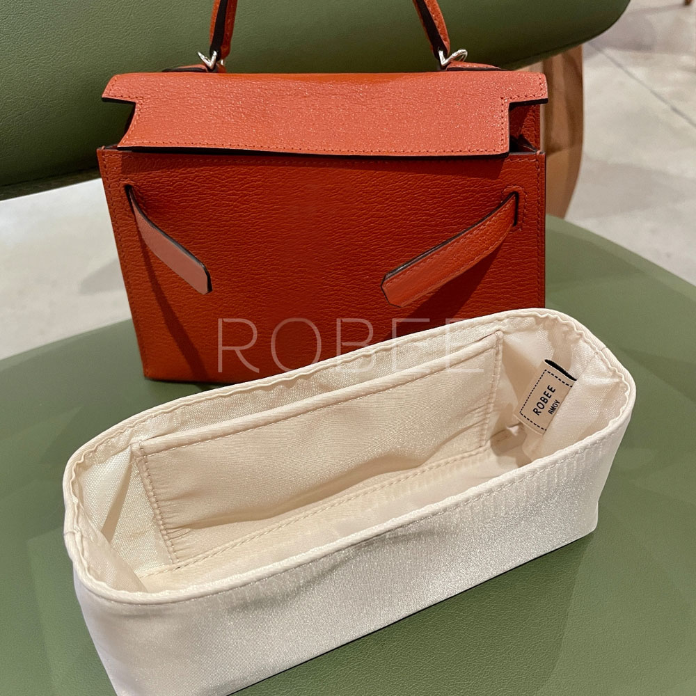 乐天商城 - バッグインバッグ エルメスHermes Mini Kelly Danse対応 インナーバッグ 軽量 自立 ナイロン チャック付き 小さめ 大きめ バッグの中 整理 整頓 通勤 旅行バッグ 防水 水洗可能 バッグ 内部 底 汚れ防止 BagCare