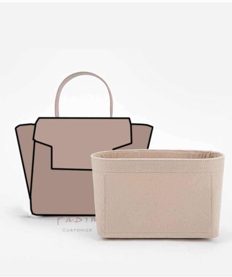 バッグインバッグ セリーヌ Celine Belt 対応 インナーバッグ 軽量 フェルト 高級バッグ専用 バッグの..