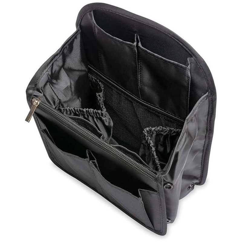 インナーバッグ 軽量防水収納バッグ バッグインバッグ 収納力 仕分け ブラック ナイロン 整理 整頓 バ..