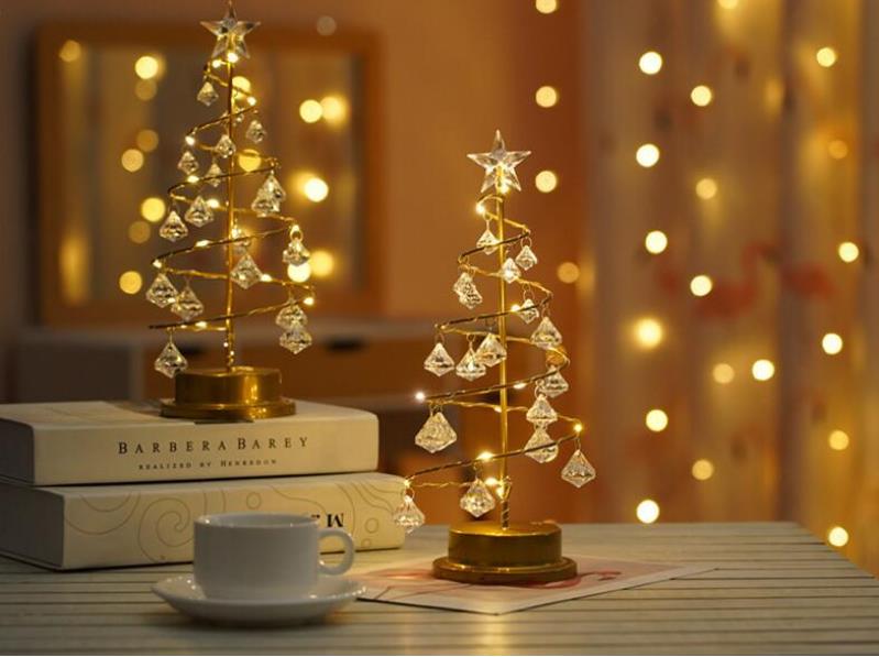 電気スタンド ミニ 卓上ツリー クリスマスツリー イルミネーション ナイトライト LEDライト 雰囲気作り クリスマスライトー 室内用 普段使い 電池式 電飾 祝日 飾り付け 誕生祝 結婚式 プレゼント かわいい おしゃれ