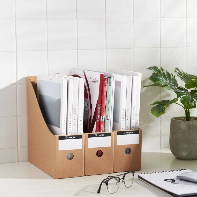 【半額★楽天スーパーSALE】 A4 ファイルボックス デスク上置棚 折りたたみ式 本立て 卓上棚 コンパート オフィスの整理と保管のため オフィス収納 卓上書...