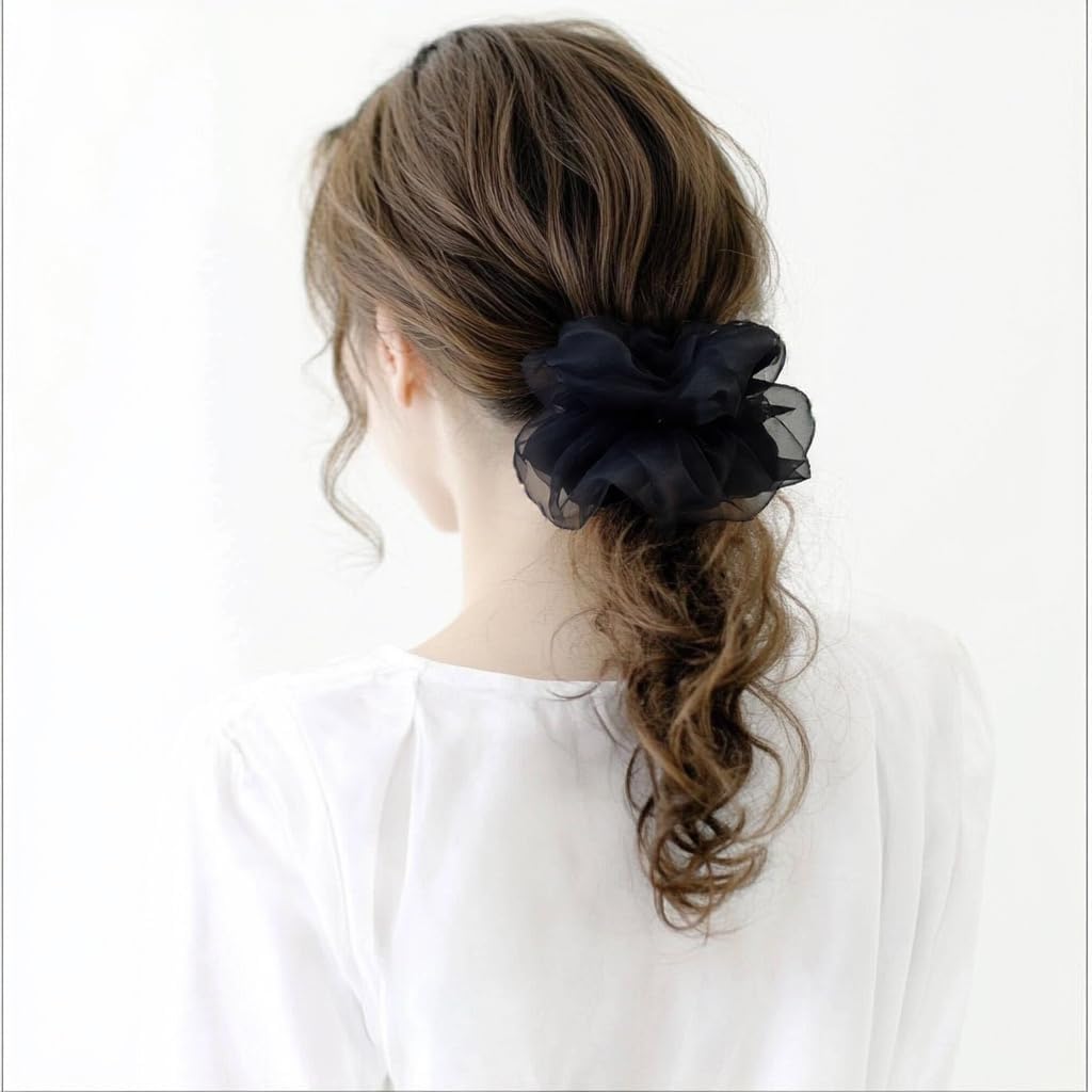 ヘアアクセサリー 女の子 ヘアゴム 光沢 大人っぽい 大ぶり まとめ髪 おしゃれ 3点...