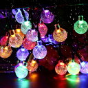 ストリングライト LED ストリングライト イルミネーションライト 30電球 6.5M IP65防水 8モード 夜間自動点灯 キャンプ用 ガーランドライト クリスマス/ハロウィン/パーティー/バレンタインデー飾り