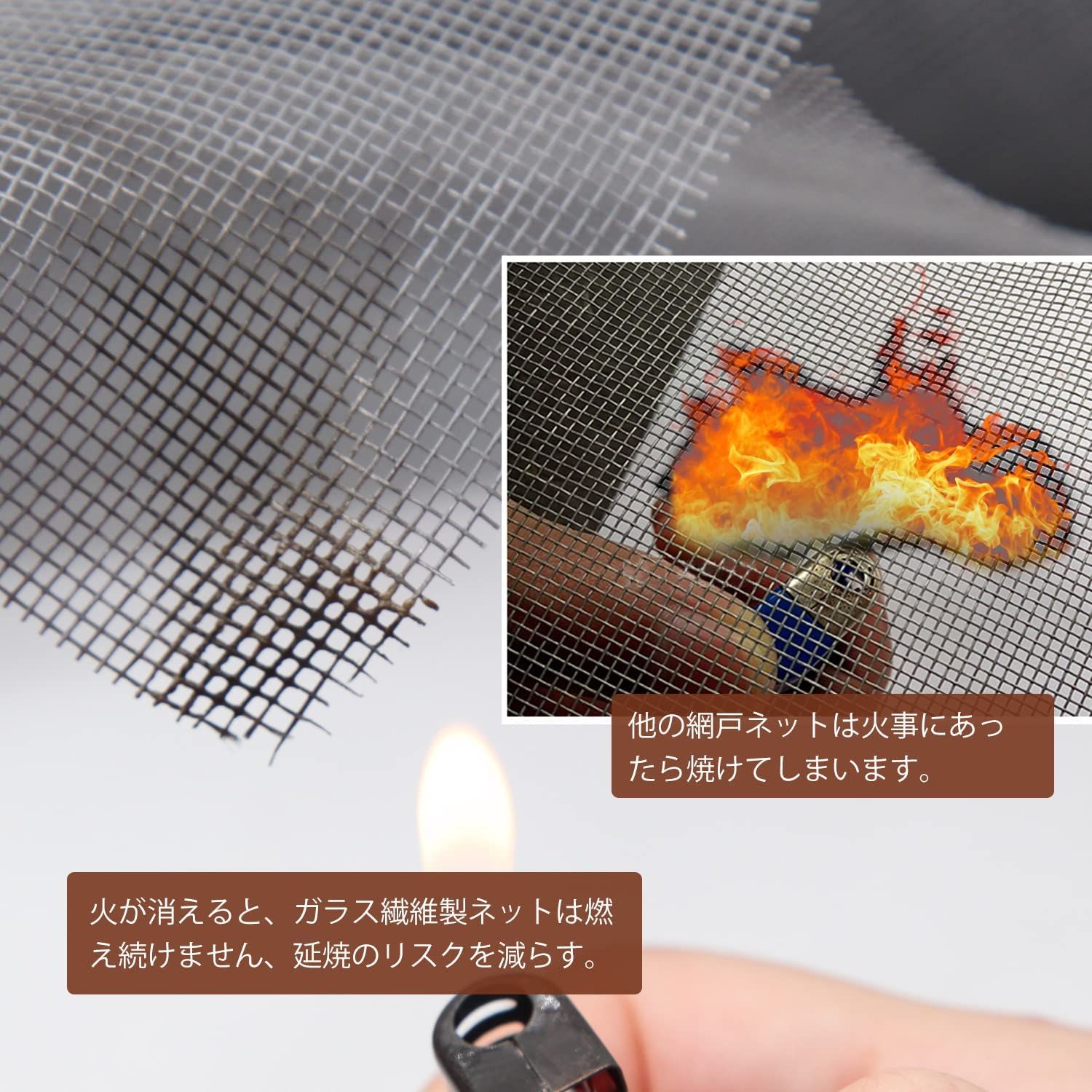 乐天商城 - 網戸 張り替え 防虫ネット 張替え防虫網 グラスファイバー製網戸 グレー 122×252cm