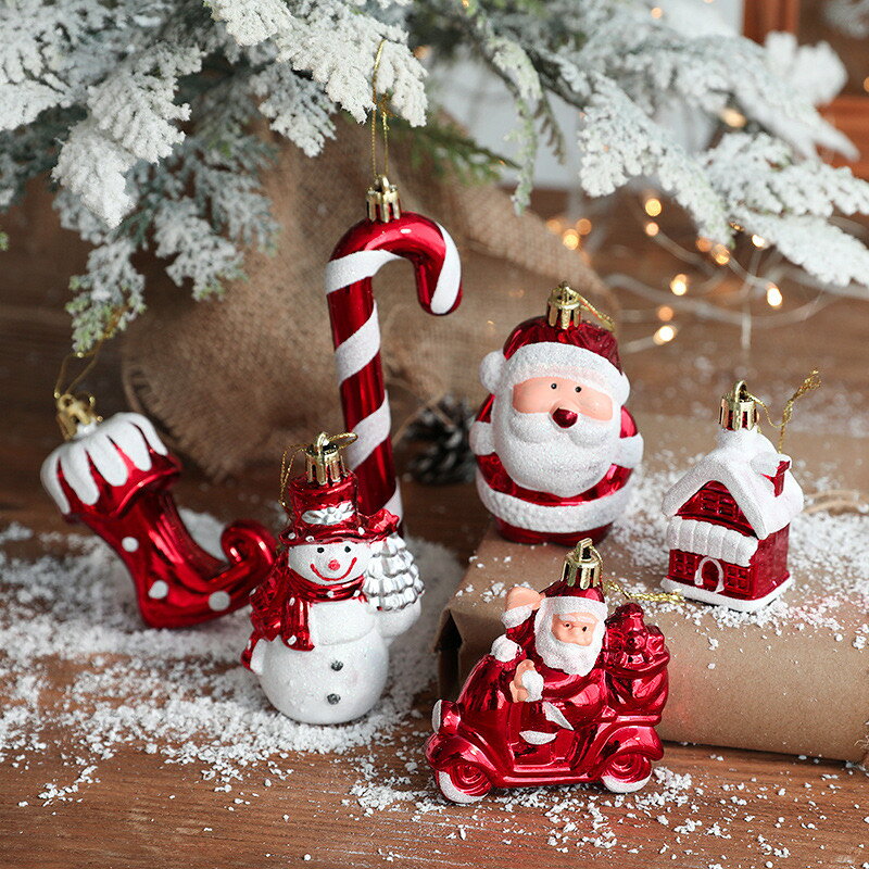 乐天商城 - クリスマス ツリー飾り 4個入り ツリー装飾品 かわいい クリスマス 吊り装飾 雰囲気 パーティー 部屋 雰囲気飾り 喫茶店装飾品