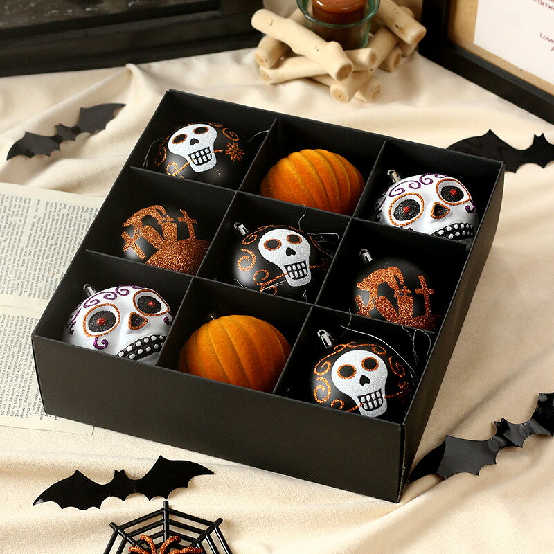 Other - 【9個セット】万聖節装飾品 ハロウィン 飾り 装飾 小物 おしゃれ パーティー 置物 部屋 丸い プレゼント24.5*24.5*8cm