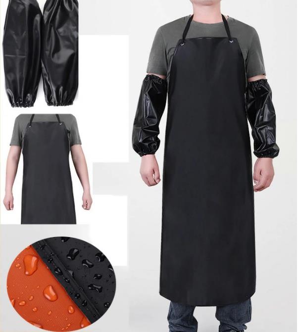 4枚セット 完全防水エプロン 防水アームカバー 作業がしやすい 長持ち 屋外活動 釣り 水回り 業務用 防..