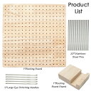 木製 編みボード かぎ針編み用 DIY 編み物用 毛糸編み用 四角形 23.5*23.5*2cm 手作り 木の板 ギフト 23.5*23.5*2cm 手芸 ベー...