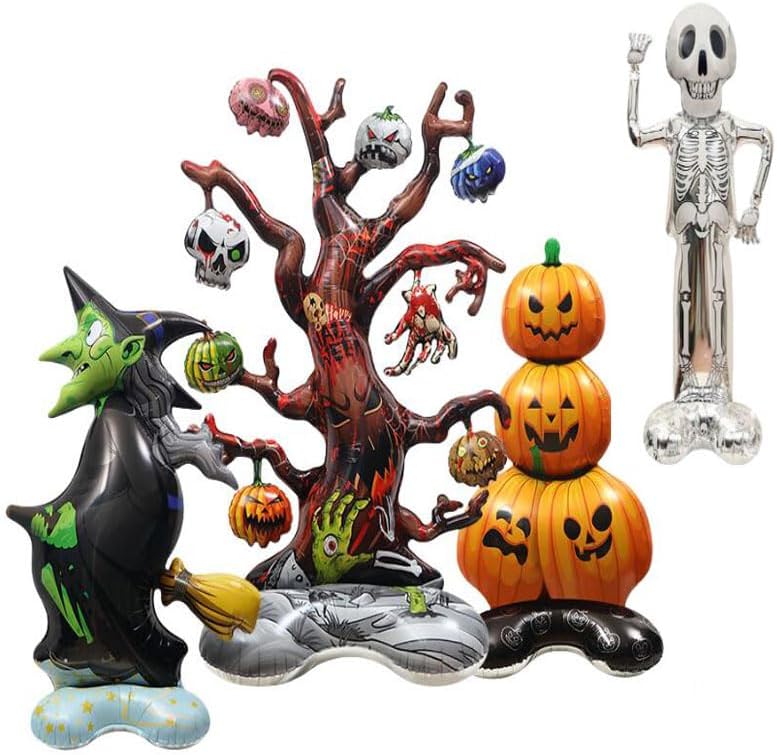 乐天商城 - 【4点セット】ハロウイン 風船 万聖節飾り Halloween 装飾 飾り バルーンセット 部屋 プレゼント かぼちゃ 魔女