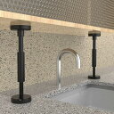 家具転倒防止 突っ張り棒 短い 伸縮棒 ジャッキ式 取付高さ18-45cm 2本セット 耐圧200kg 狭い隙間用 防災グッズ 穴あけ不要 調節簡単 省スペース...