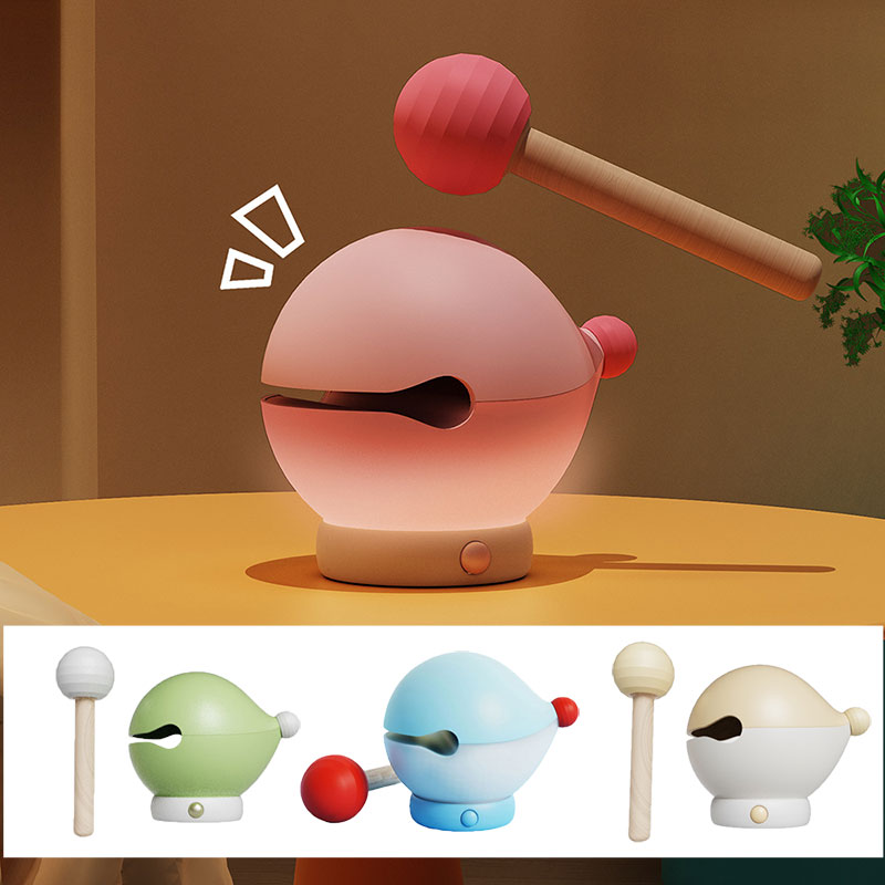 【20%offクーポン★大感謝祭限定】 木魚のライト 叩く 木魚 充電式 3段階調光 デスクライト かわいい 常..