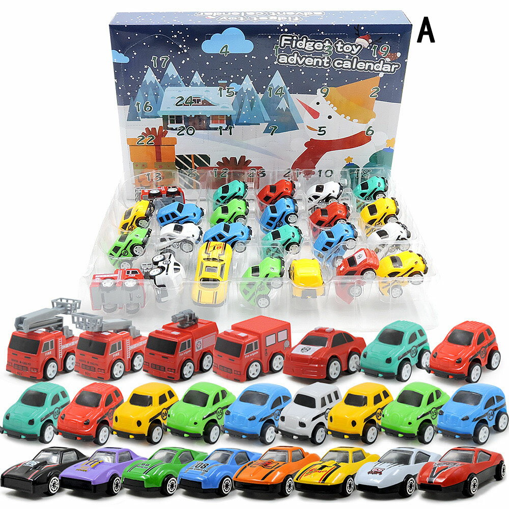 アドベントカレンダー 2024 男の子 ミニカー おもちゃ 子ども クリスマスプレゼント カウントダウン カレンダー クリスマスカレンダー 子供 クリスマス 景品 おもちゃAdvent Calendar 2024のサムネイル