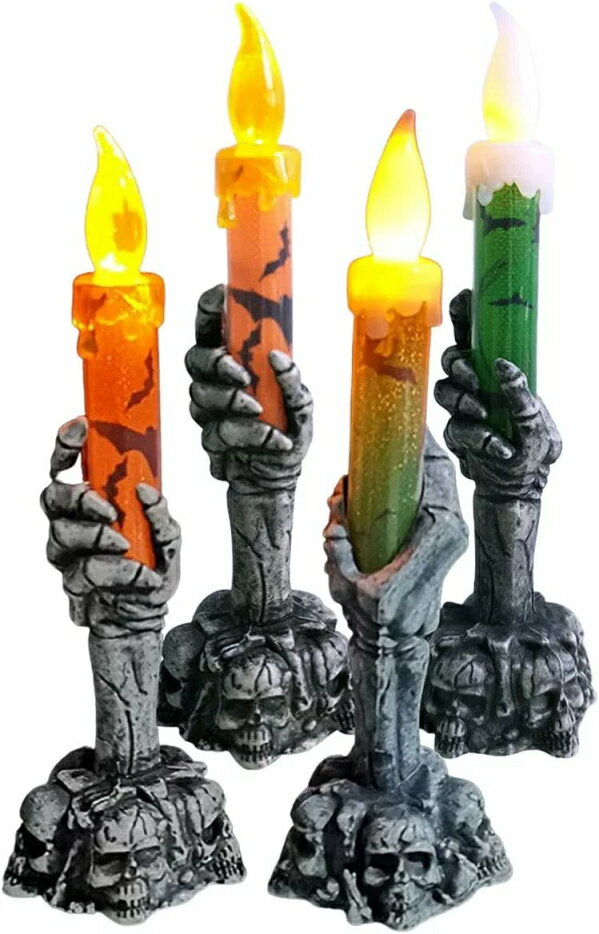 【半額クーポン★大感謝祭限定】 4個セット ハロウィン 装飾 LED 置物 Halloween 飾り 提灯 ハロウィン..