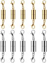 【10個セット】ネックレス 留め具 マグネット留め具 エンドパーツ ジュエリー用 延長用金具 磁気クラスプ DIY用 クラフト作り 単装着 接続端 ブレスレット...