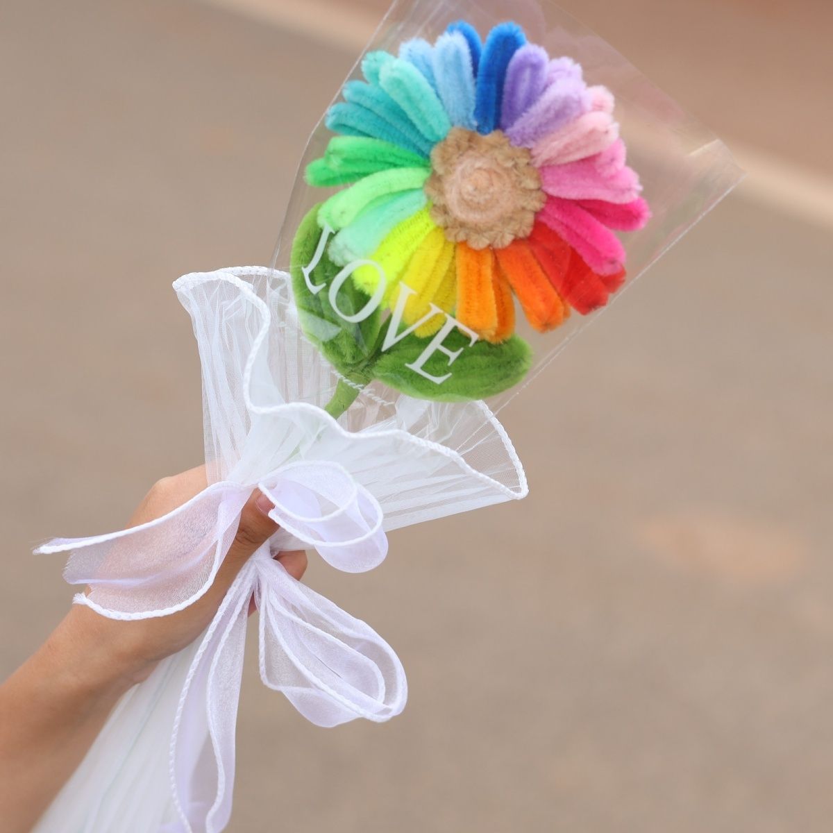 【完成品】 手芸モール 造花 枯れない花 手芸 モールフラワー モール花束 手作り 母の日 敬老の日 ...