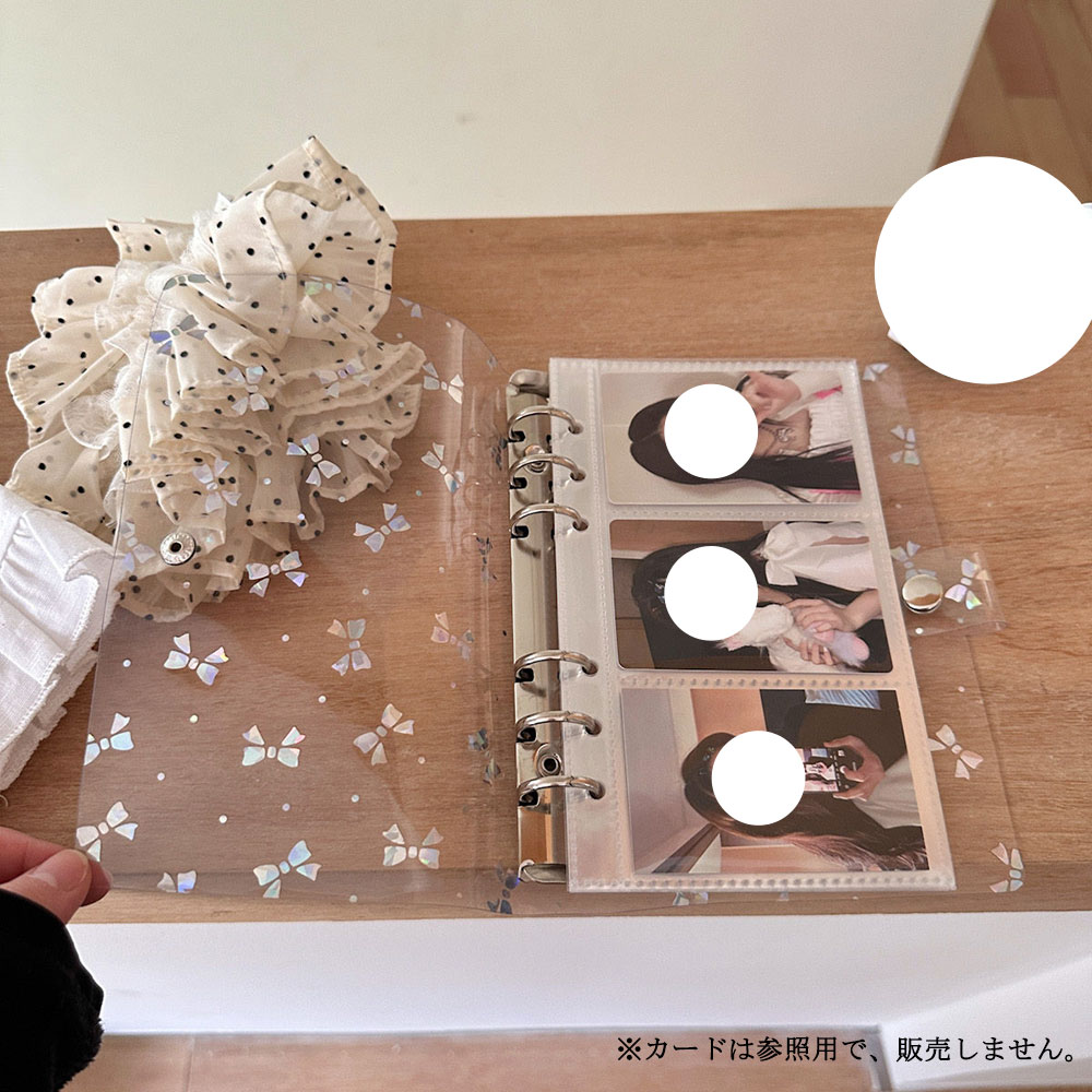 Rakuten - シール帳 バインダー 透明 A6 6穴 シール帳カバー PVCカバー バインダーカバー 女の子 手帳 大きめ かわいい ノート メモ帳 シール収納 コラージュノート シールバインダー コンパクト手帳 カスタマイズ手帳 手帳型 トレカ収納 推し活グッズ おしゃれ