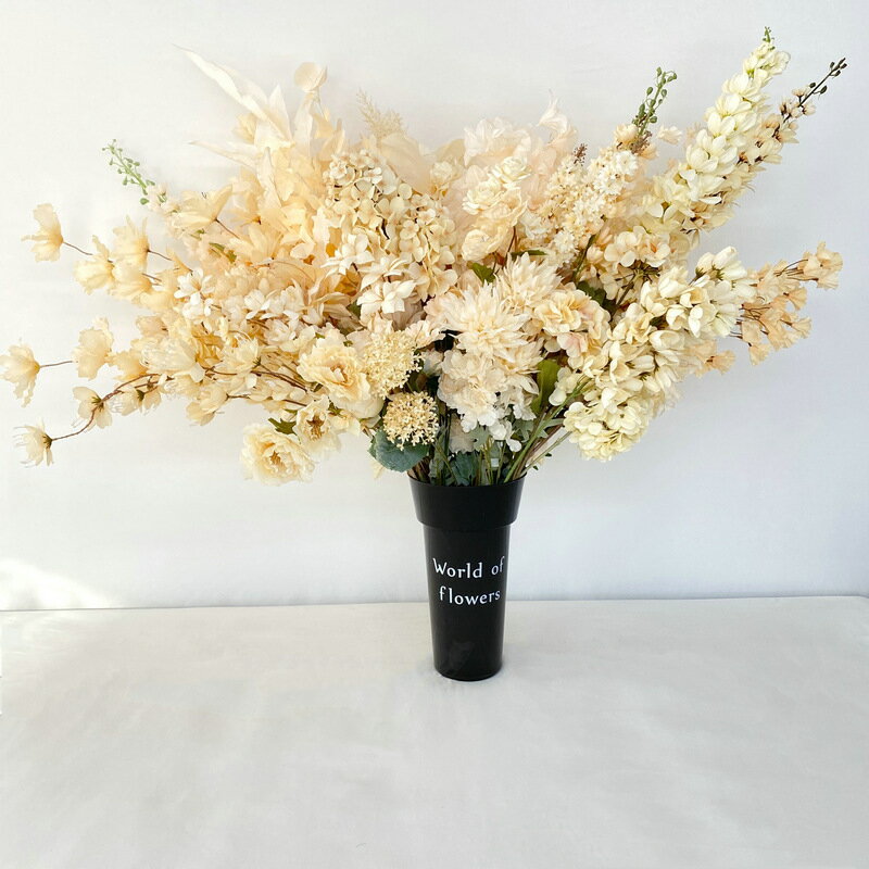 乐天商城 - 10本セット 造花 さまざまな花 シャンパンカラー系 雰囲気 花束 フラワー 枯れない花 バラ 花卉 可愛い おしゃれ 女性 彼女 人気プレゼント 贈り物 誕生祝 記念日 写真撮影 お礼 結婚式 卒業式 飾り バレンタイン ホワイトデー