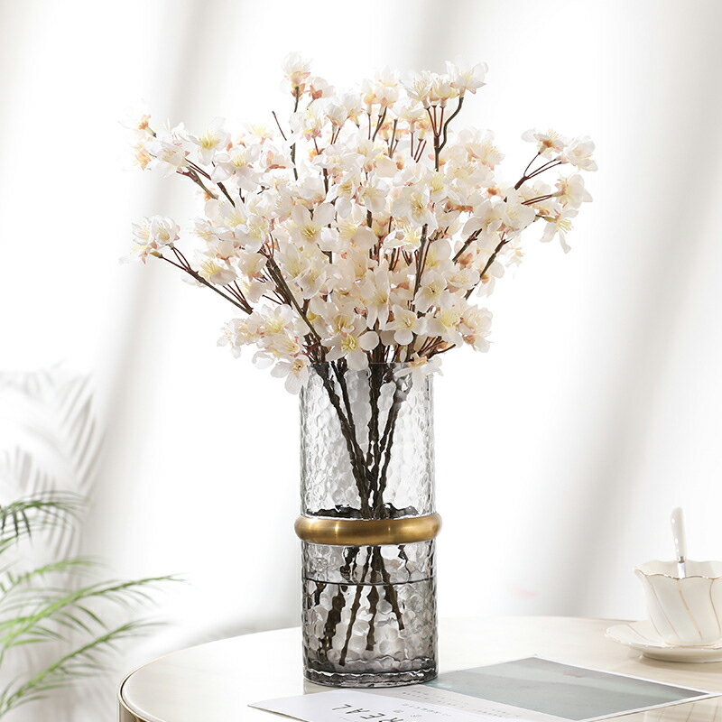 Rakuten - 桜 造花 6本セット さくら 春の花 絹花 シルク花 桃の花 枯れない花 花束 人工観葉植物 フラワーアレンジメント 写真撮影 開店祝い 誕生日 お見舞い お礼 部屋飾り 40cm/本 桜色・白色