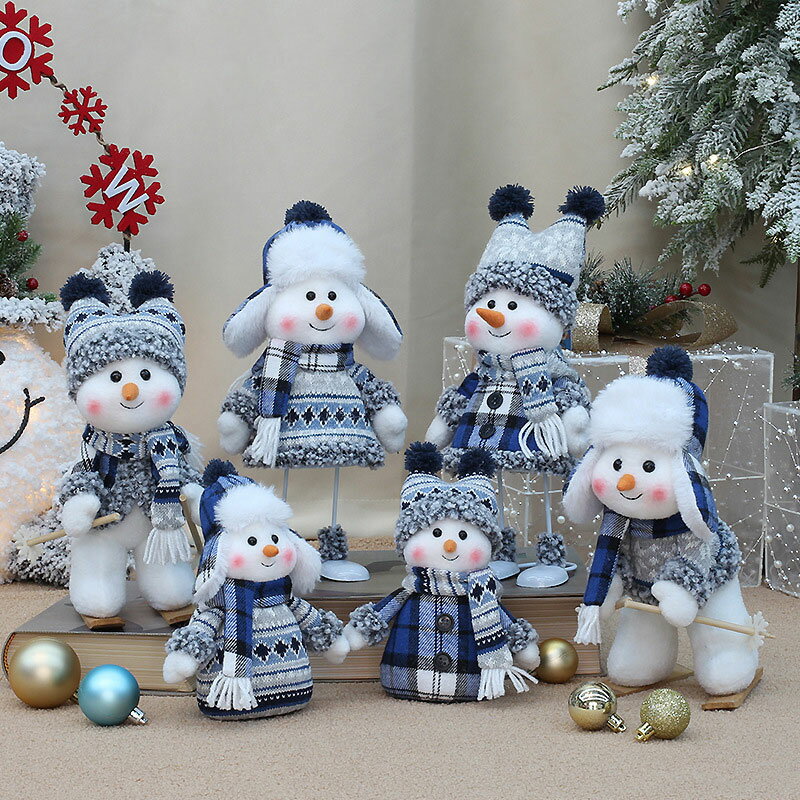 Rakuten - 【半額 楽天スーパーSALE】 クリスマス人形 2個入り クリスマス飾り 雪だるま かわいい クリスマス 人形 クリスマスツリー吊り 装飾品