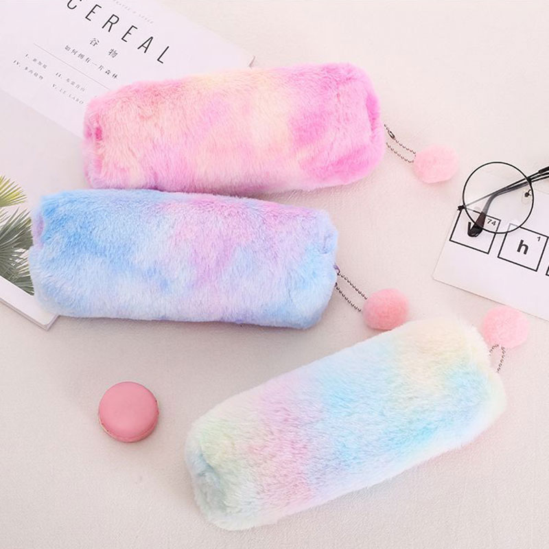 乐天商城 - ペンケース 筆箱 ふわふわ 大容量 おしゃれ かわいい 文房具 小物入れ 収納袋 人気 軽量 ギフト 学生用（ペンケースのみ）