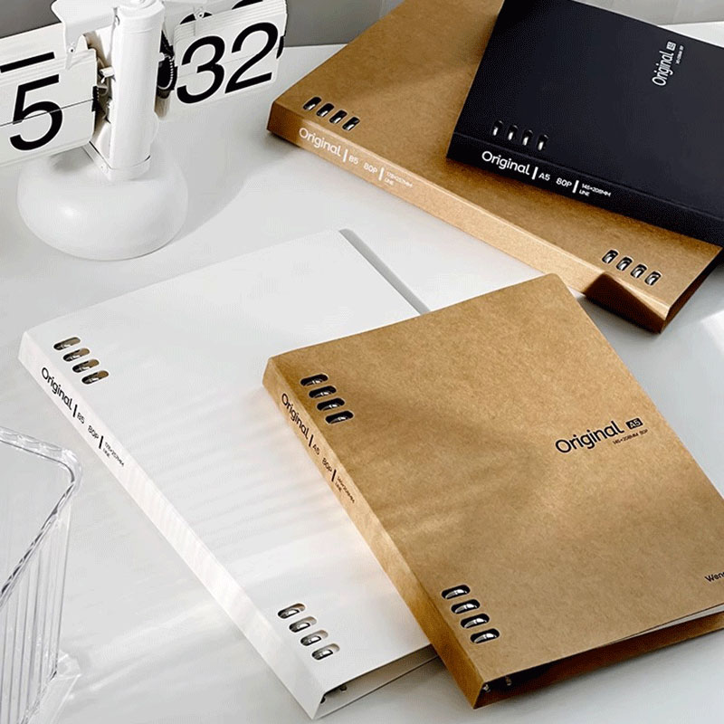 【半額★楽天スーパーSALE】 バインダーノート メモ帳 手帳 3色展開 60枚 A5/B5 横罫 メモを取る 学生用 オフィス用 文房具 用途別 おしゃれ 入...